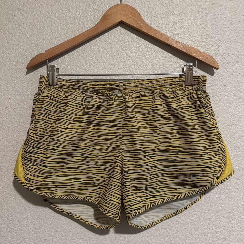 Nike Tempo Dri Fit Shorts Pull On Athletic Running Workout Gym Lined Yellow Bold